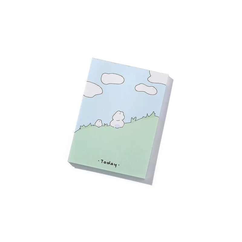 Colourful cartoon sticky note pad with heart design, 50 sheets, three size options