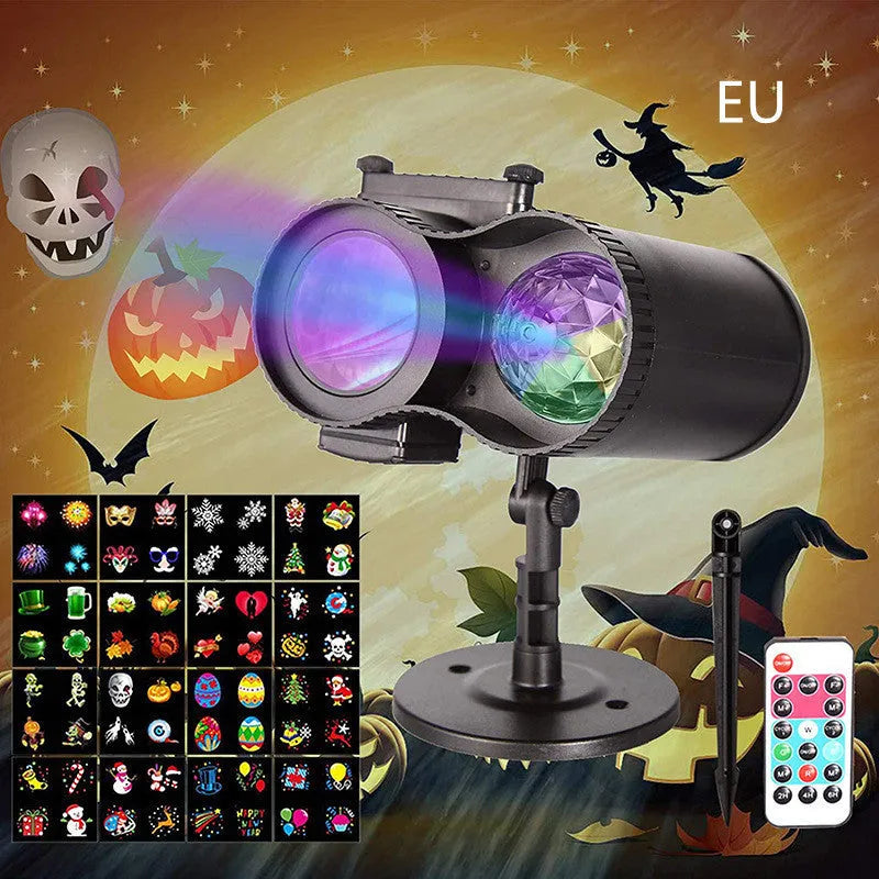 Outdoor waterproof double tube animated water pattern LED light with pattern cards