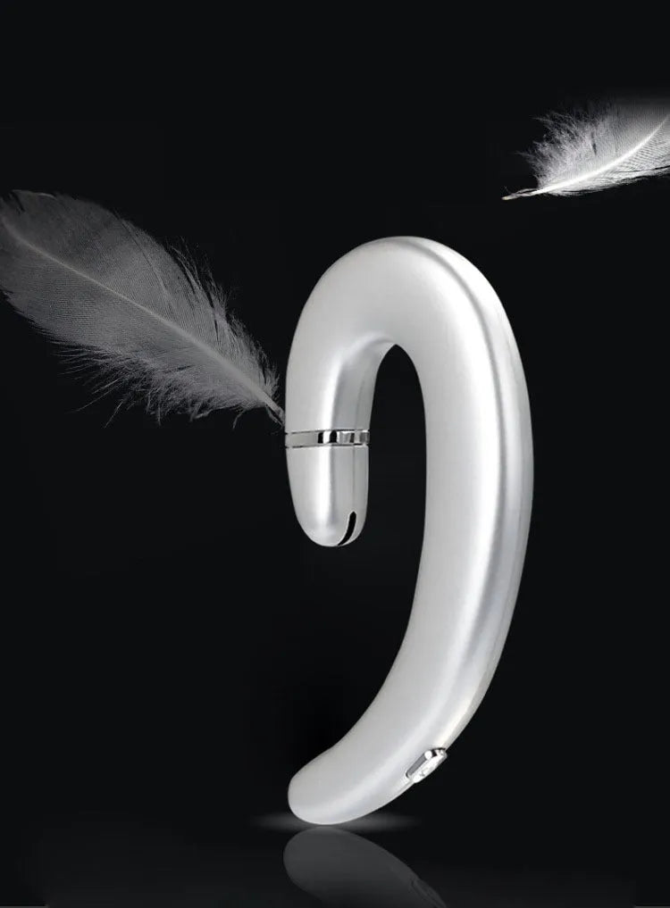 Painless hanging ear Bluetooth 5.0 earphones with 80 mAh battery, battery display, single-ear design, Black Gold Red Silver options