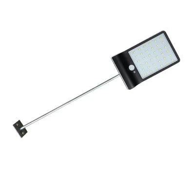 IP65-rated outdoor solar garden light with LED illumination in black or white colour options