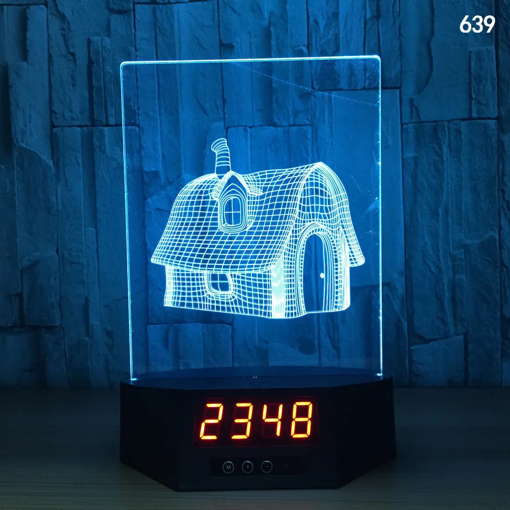 3D dolphin-shaped wireless LED table lamp with remote control on wooden surface