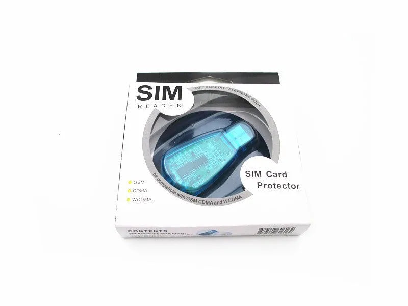 Blue USB mobile phone SIM card reader for computer data management