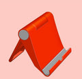 PE folding mobile phone stand with multi-angle adjustment in various colours