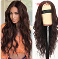 Dark brown big wave lace wig in high temperature silk fibre, 8 to 32 inches, 13x4 or 13x6 lace.