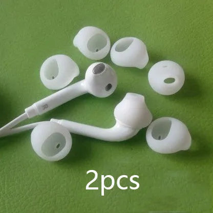 Black and white silicone earphone sleeves for S6 Edge G9200 G9250 G920A headphones