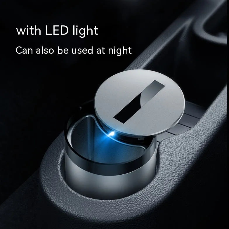 Silver induction ashtray with automatic opening lid for car and home use