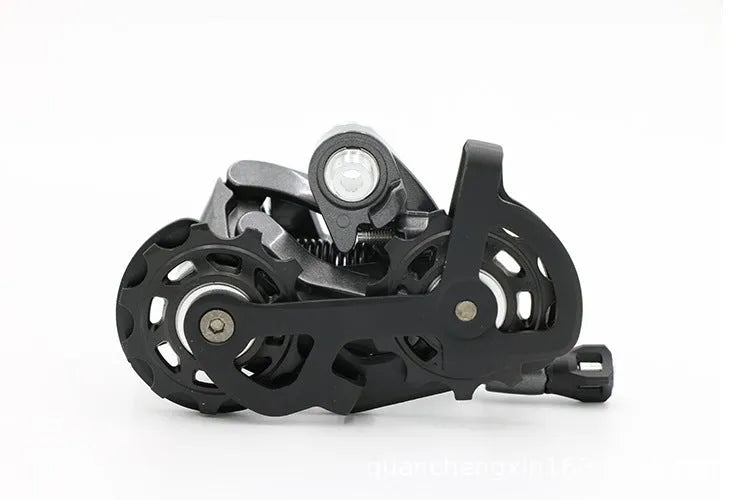 Road bike transmission kit showing aluminium alloy manual shifters, front derailleur and short leg rear derailleur for 11-speed upgrades.
