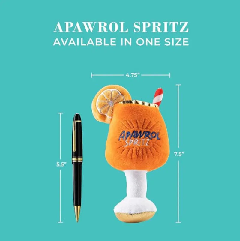 Yellow beer bottle cup shaped plush dog toy with squeaker for interactive chewing and teeth cleaning