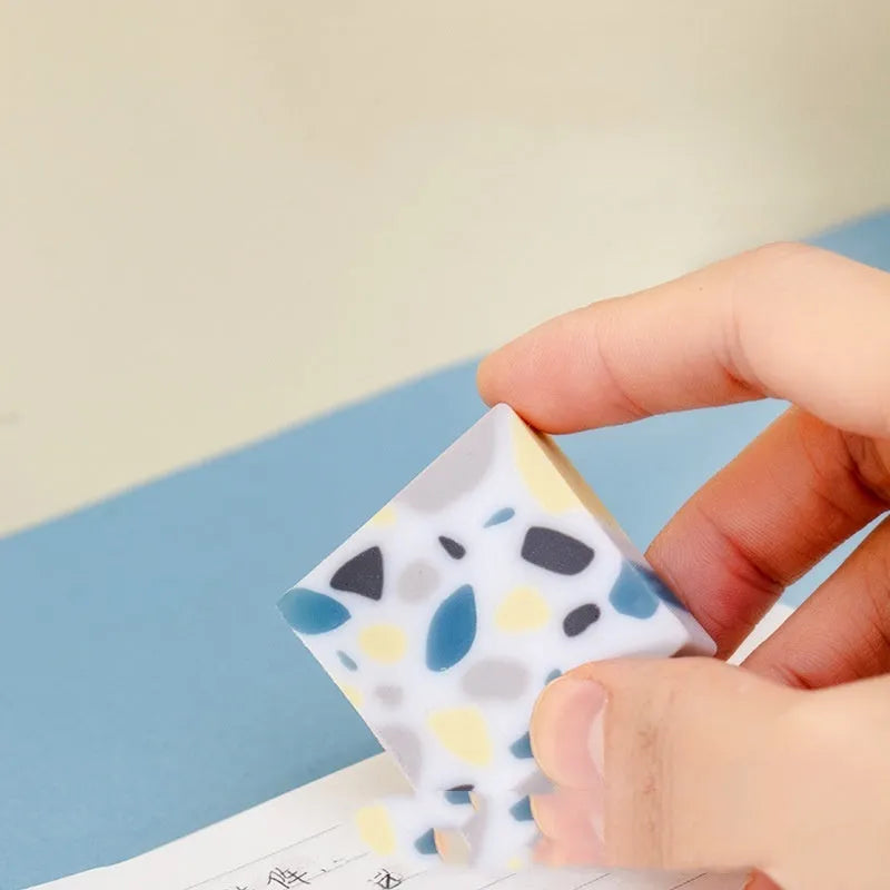 Brick shaped traceless rubber eraser for student pencil mark removal