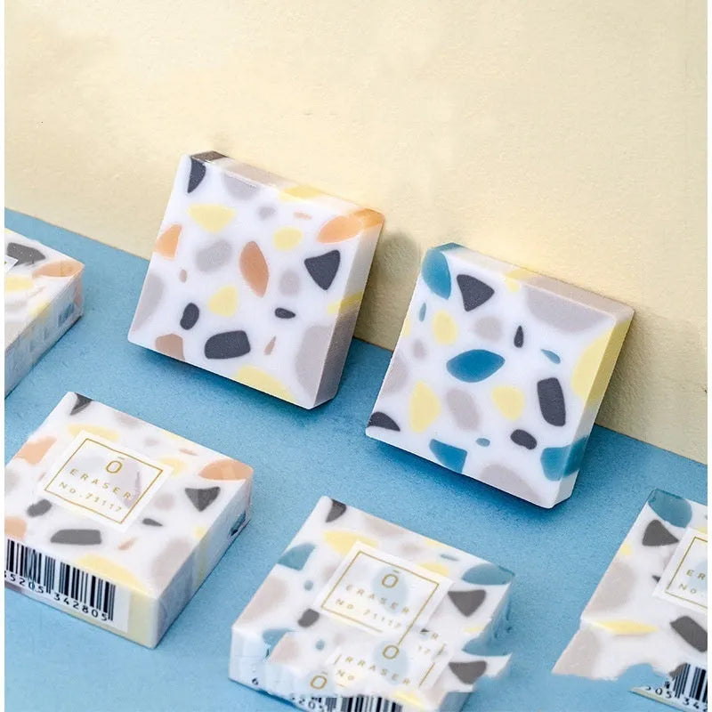 Brick shaped traceless rubber eraser for student pencil mark removal