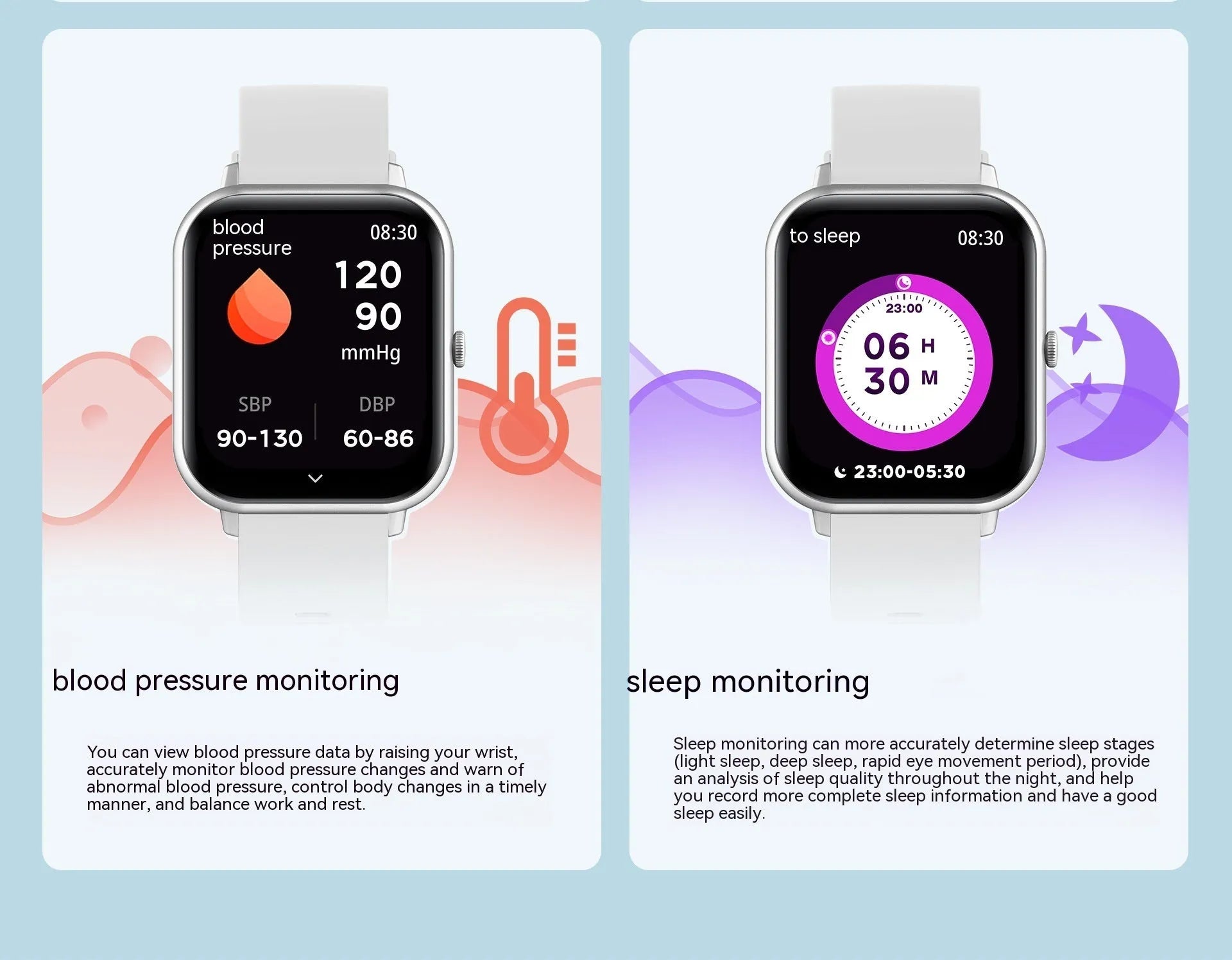 Black Bluetooth smart watch with AI voice control and heart rate monitoring on a wrist.