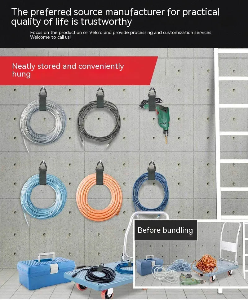 Black heavy strap climbing button carabiner gravity storage hook in three size options