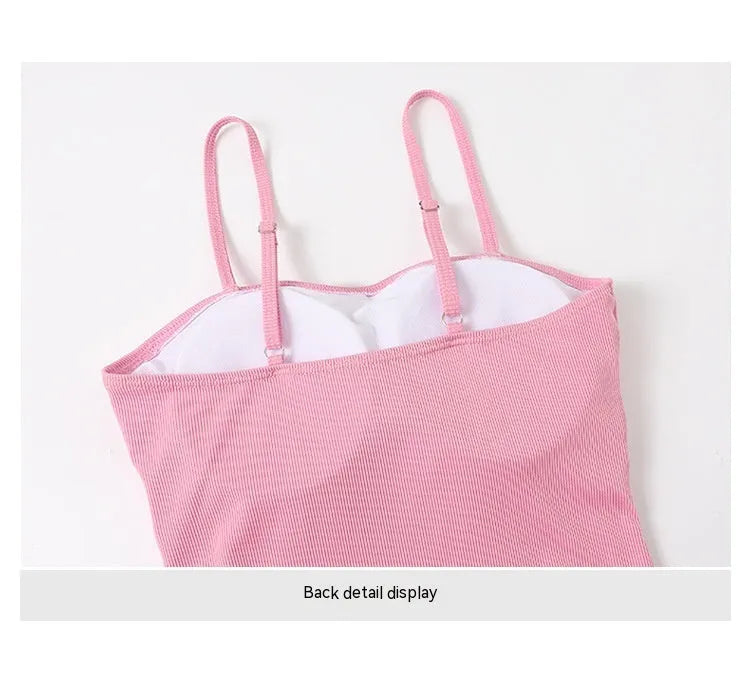 Women's long sleeve one-piece swimsuit in pink or black colour
