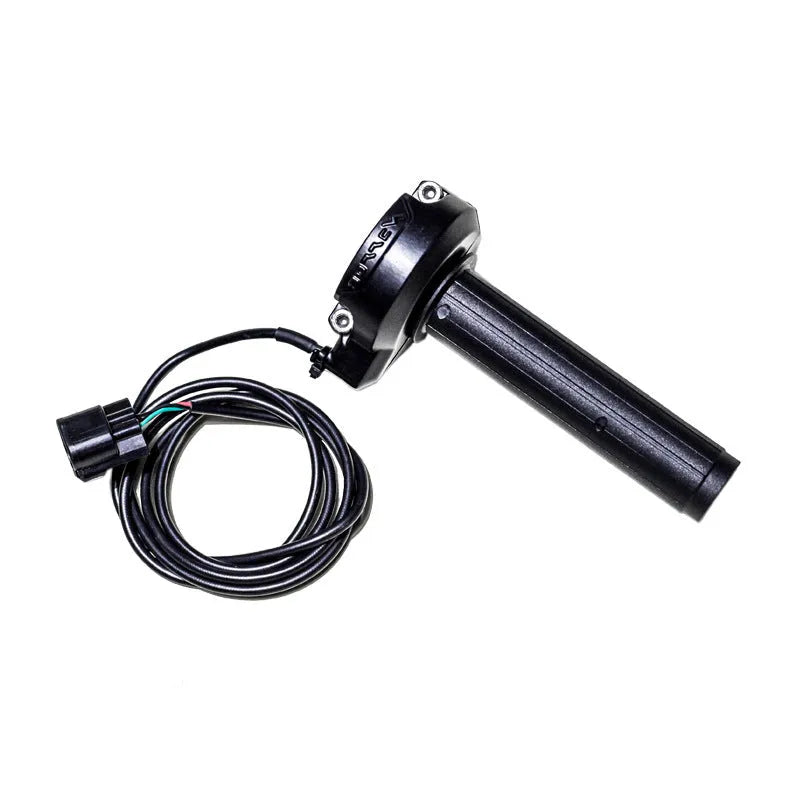 Black stainless steel electronic throttle handle and lever for Light Bee S scooter.