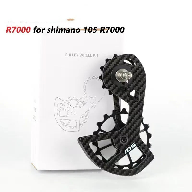 LTWOO 105 rear derailleur pulley wheels for Shimano R7000 with 13T upper and 18T lower jockey wheels