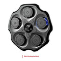 Black hanging boxing wall target with Bluetooth music rhythm recognition and included boxing glove for home fitness training