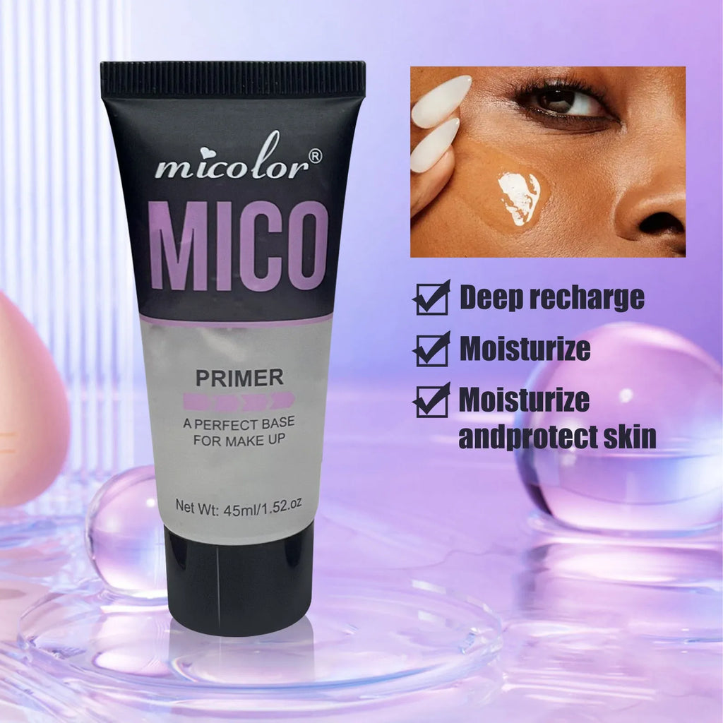Makeup primer and finishing spray two-in-one product with 45ml and 40ml bottles