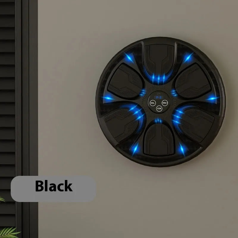 Black intelligent music boxing machine wall target with gloves for home Sanda training