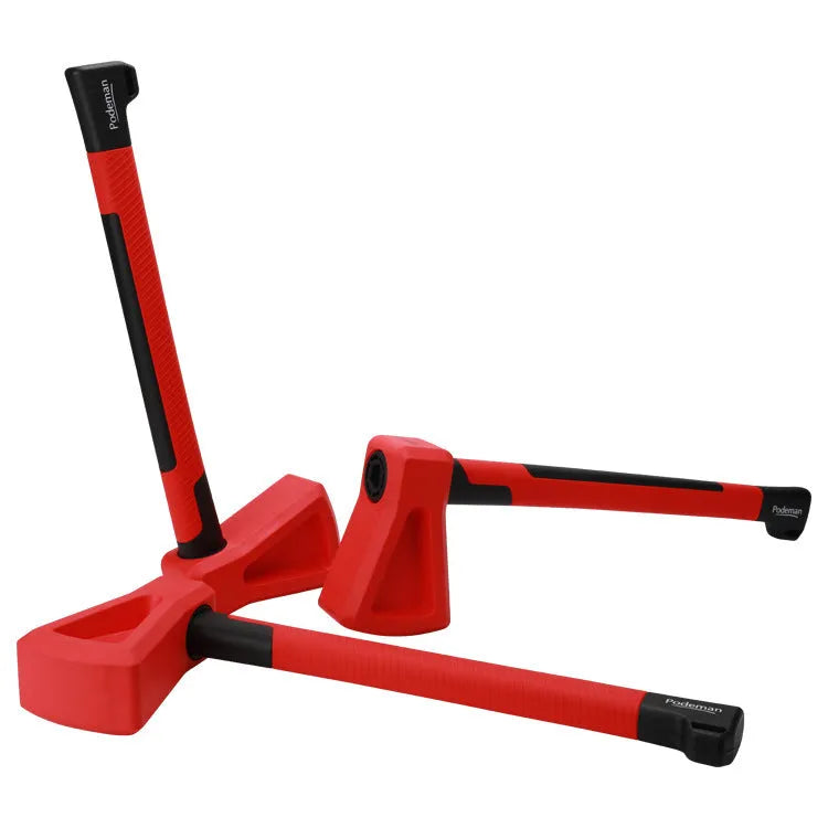 Red plastic fitness axe muscle trainer equipment for home workouts and core training