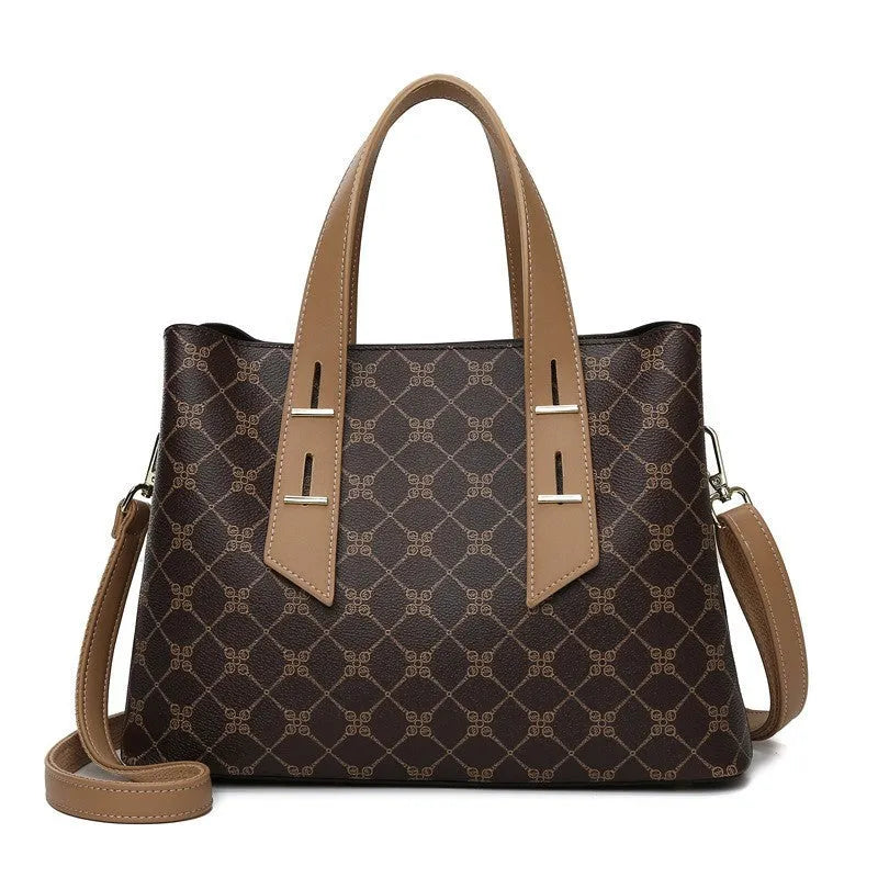 Simple PU shoulder messenger handbag for women in black, khaki, wine red, brown, or beige colour options.