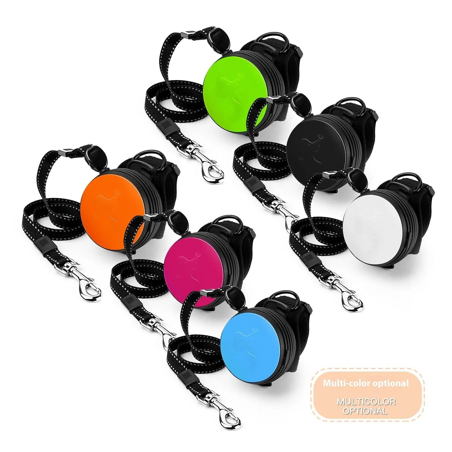 Pet Holding Hands automatic retractable dog leash extended to 3 metres in apple green colour.