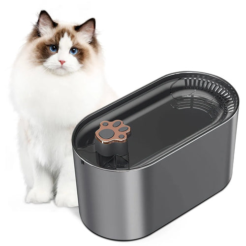 Automatic pet water fountain in Berlin blue colour with 3 litre capacity and LED indicator light
