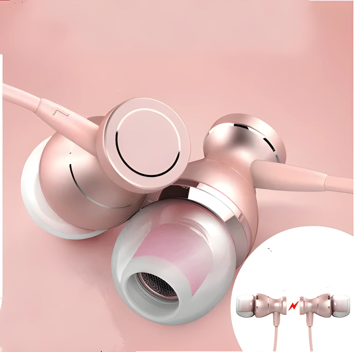 In-ear subwoofer universal headphones with 3.5mm straight plug in four colour options