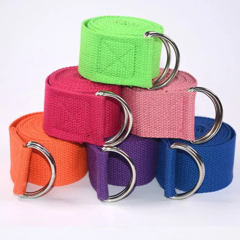EVA yoga brick 23x15x7.5cm, non-slip yoga mat 183x61x0.6cm and cotton stretching strap 183cm set