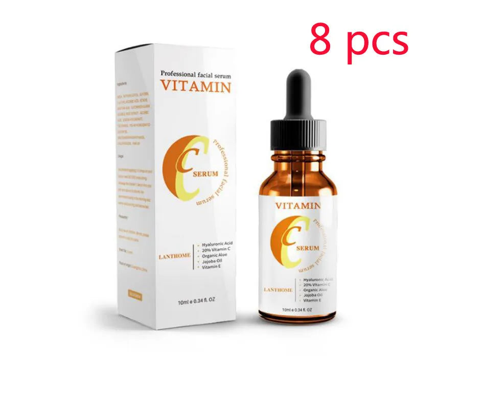 10ml bottle of vitamin C and hyaluronic acid facial serum for skin brightening