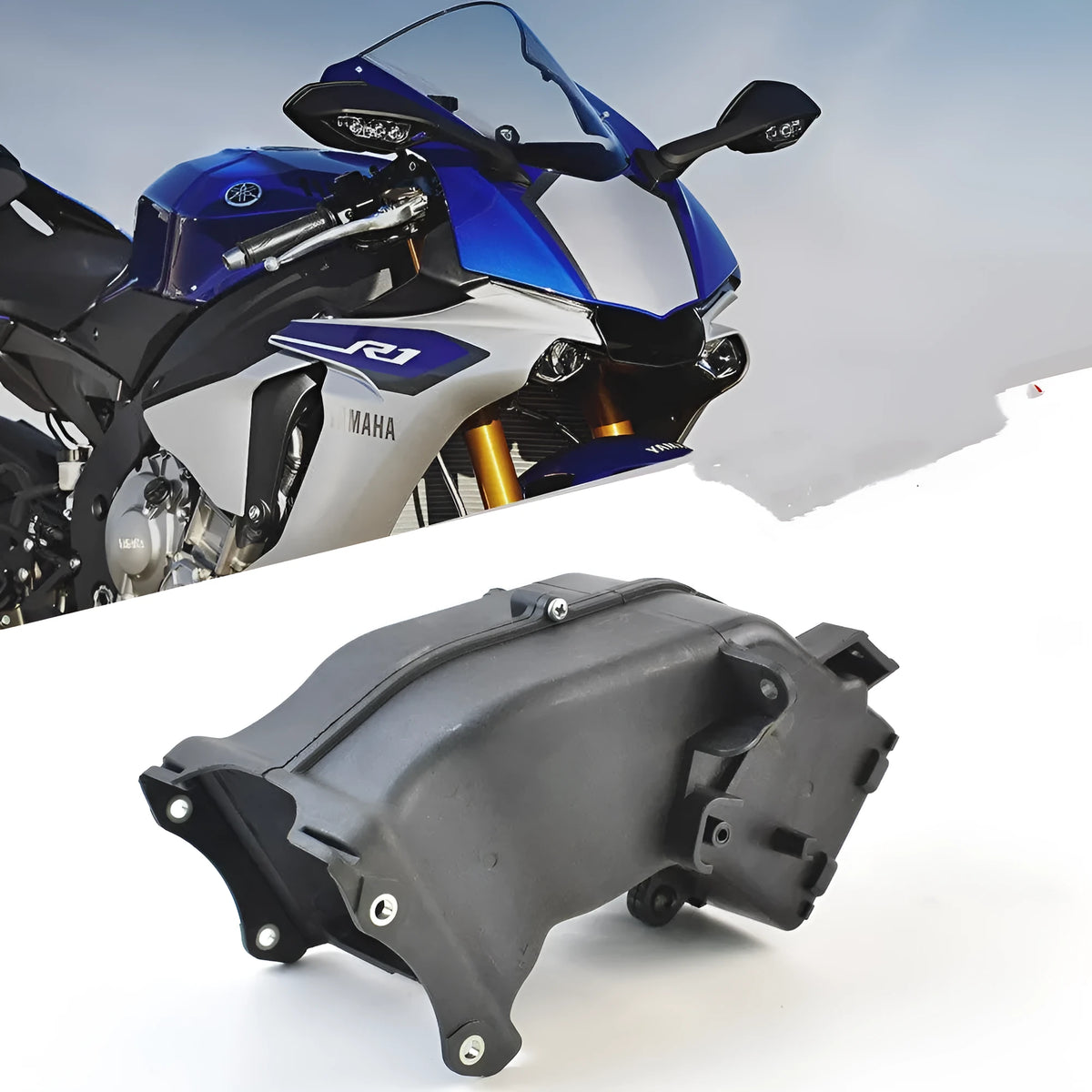 Black Yamaha motorcycle ventilation pipe measuring 280mm long with breathable tube construction