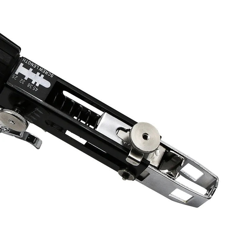 Metal chain screw gun head attachment for electric screwdrivers with storage rack and accessories