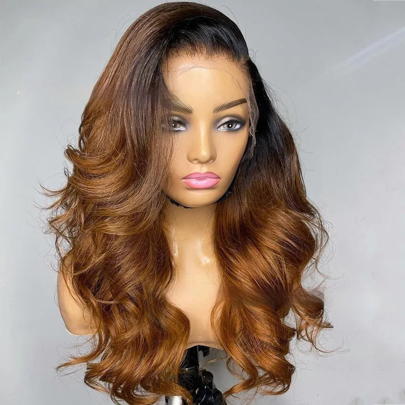 Real human hair lace front gradient wig in Ruili style shown at various lengths