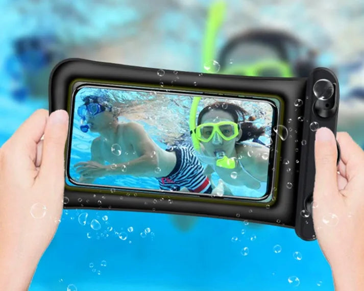PVC waterproof phone pouch with 45cm rope in various colour options