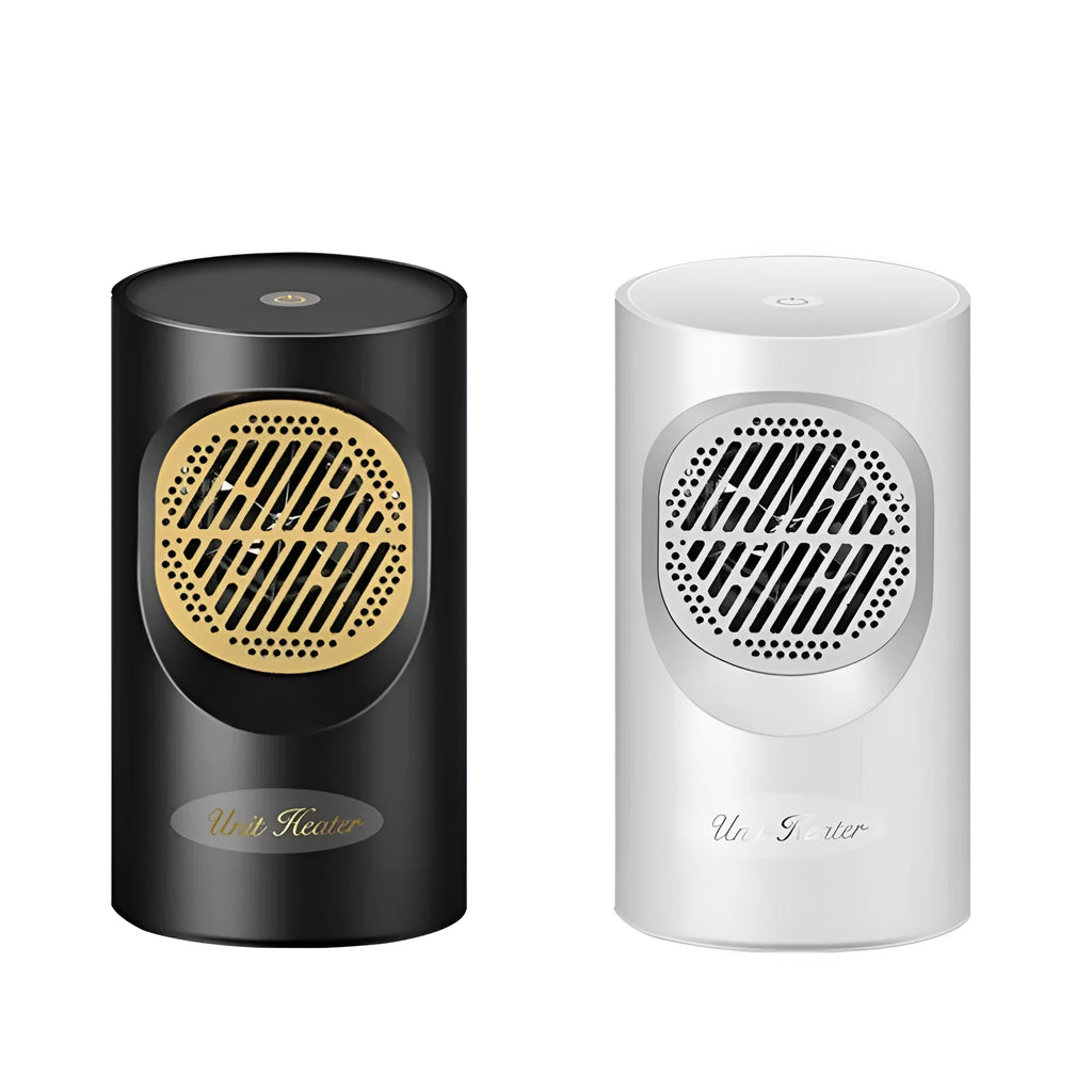 Mini heater home with 2 second heat, 7 blade vortex wind wheel, touch control, Black or White EU plug.