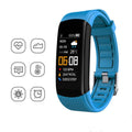 Black TPU sports pedometer bracelet with 0.96-inch touch screen on wrist