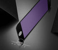 Tempered glass screen protector with carbon fibre soft edge for iPhone models.