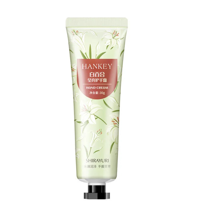 30g tube of fruit hand cream for moisturising dry skin with multiple scent options