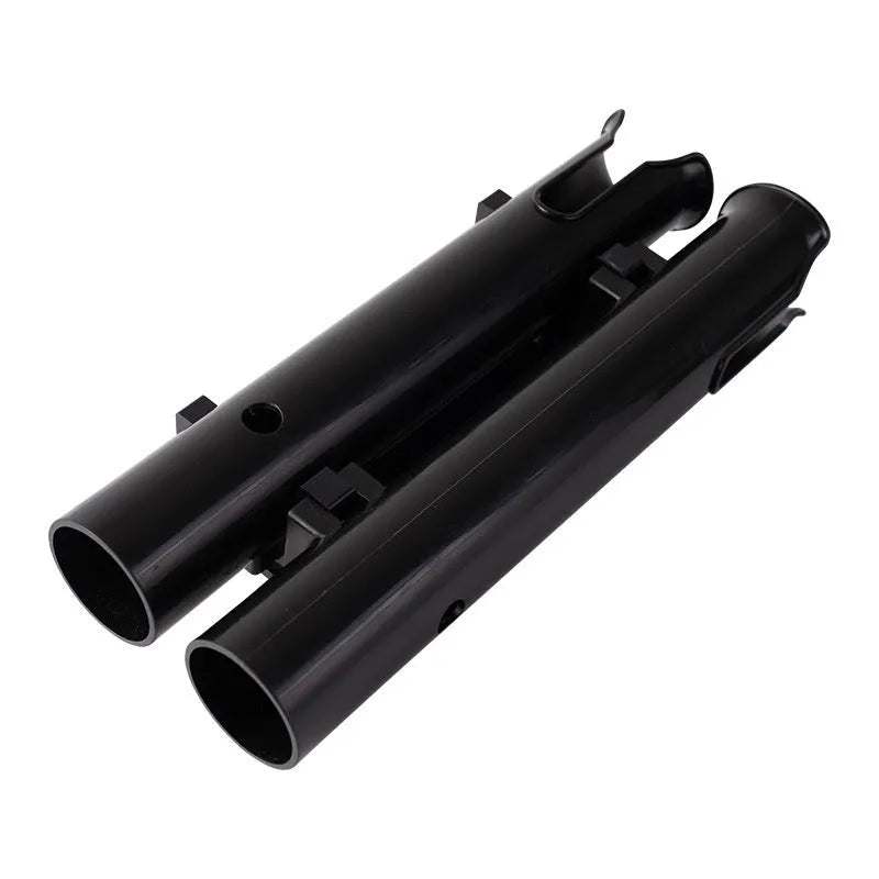 Carbon-fibre reinforced plastic fishing rod rack for motorcycle and electric bicycle mounting with double-layer rod frame