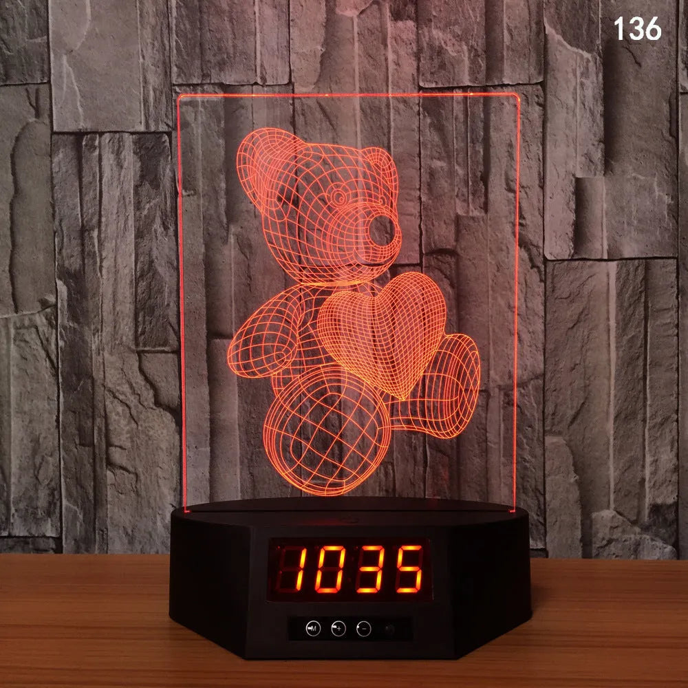 3D dolphin-shaped wireless LED table lamp with remote control on wooden surface