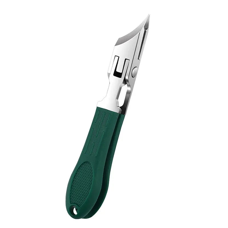Anti-splash portable fingernail maintenance kit with brown, white, and green champagne pliers and manicure tools