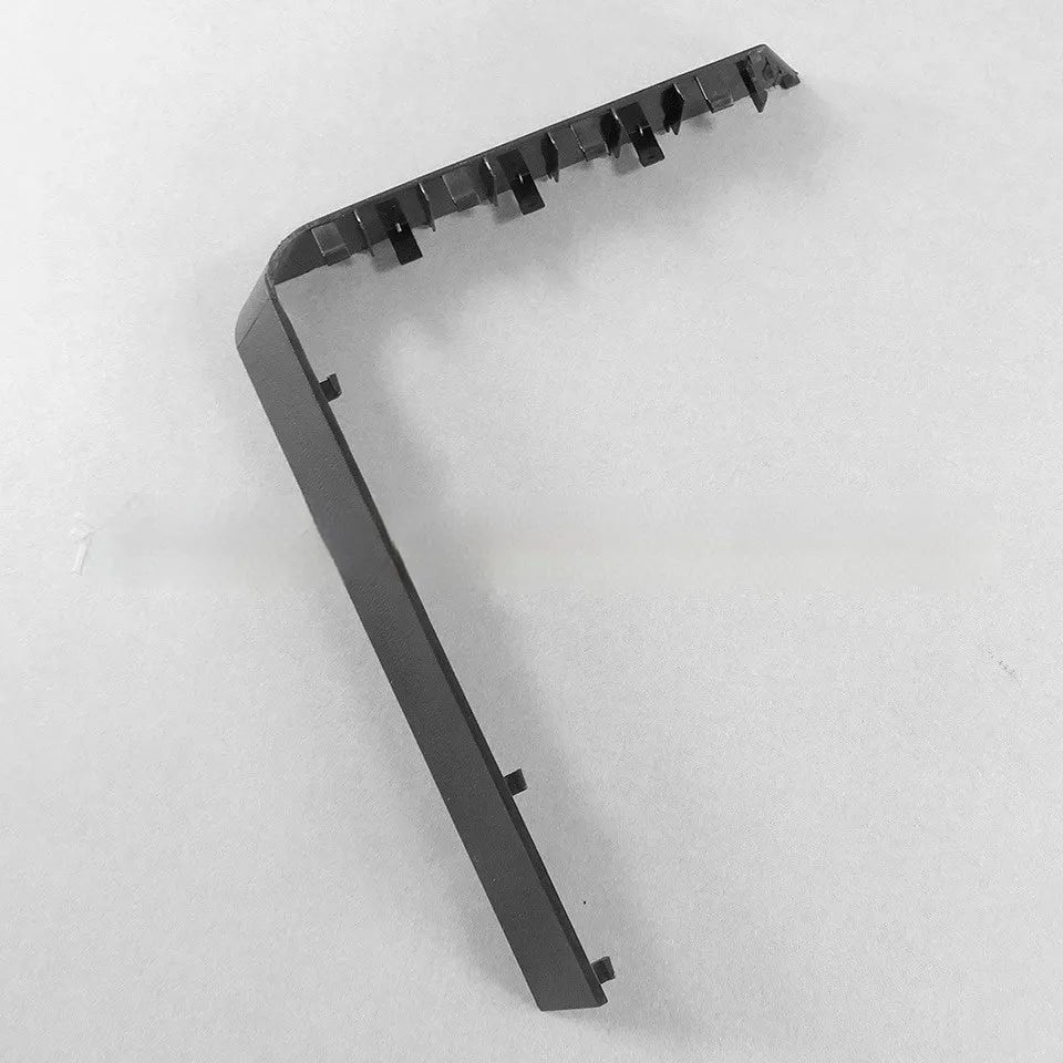 A black plastic hard drive baffle bin cover for a 3.5-inch PC case bay.