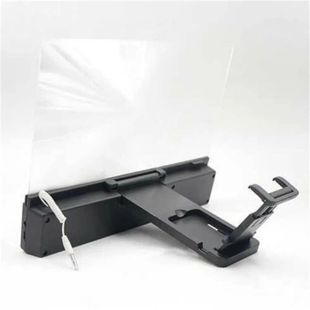12-inch mobile phone screen amplifier with speakers and flexible gooseneck mount