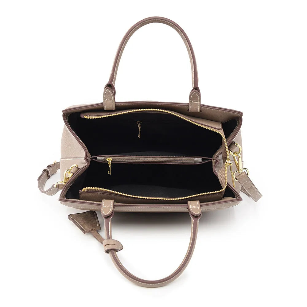 Women's PU vertical square shoulder bag with single strap, zip compartment, phone pocket and ID pocket in black