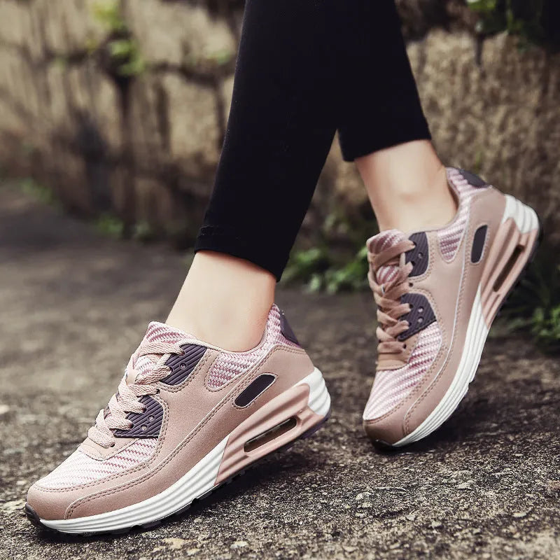 Women's casual shoes with 3.5cm heel, US 5.5-8.5, CN 35-40, in beige orange, grey or pink purple