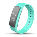 I6 smart sports bracelet in black with a 0.96-inch screen on a wrist.
