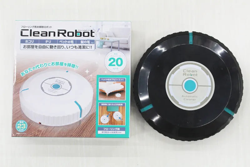 Black or pure white ABS robot vacuum cleaner for automatic household floor sweeping