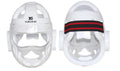 Karate helmet protective equipment for boxing in blue, red, or white colours with S, M, L, XL sizing options