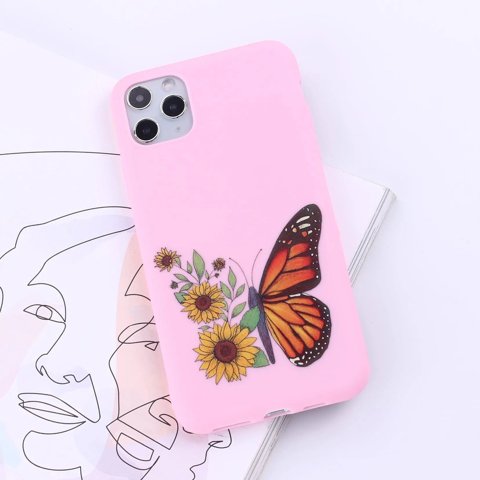 Flexible TPU mobile phone case for iPhone, shown in one of fourteen available colours.