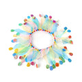 Tie-dyed cloth dog collar showing colour variations with Christmas and Halloween theme options