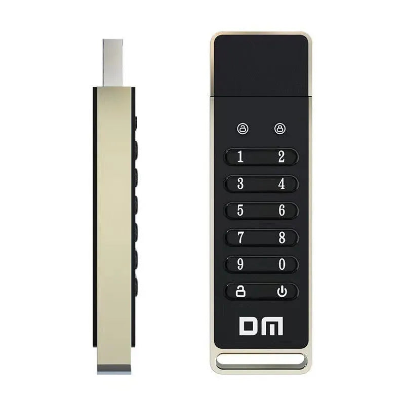 Fingerprint security USB 3.0 flash drive with metal casing and 64GB storage capacity